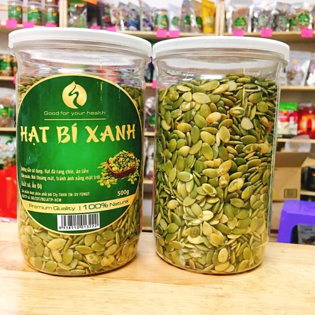 Hạt bí ngô xanh  Hộp 500gr giá 160k