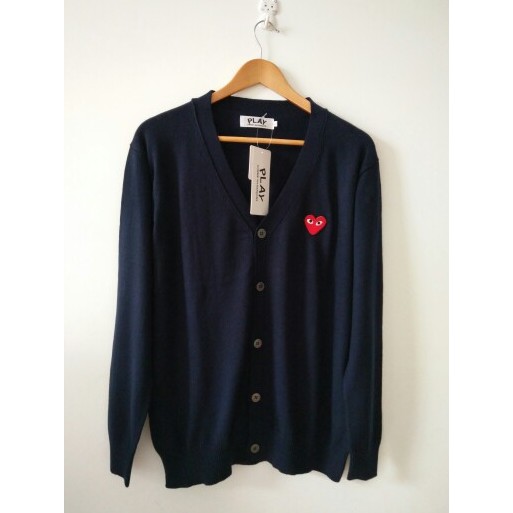 Áo khoác cardigan dệt kim cổ chữ v thêu hình trái tim thời trang cho nữ