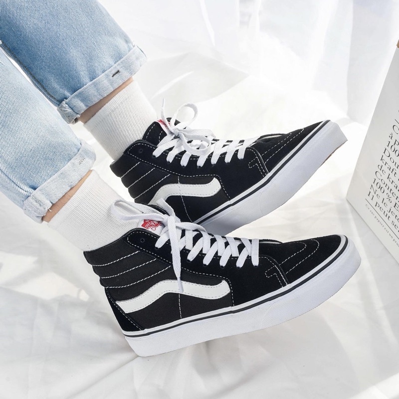 Vans cổ cao sk8, giày vans old skool classic nam nữ CHÍNH HÃNG cao cấp Full box