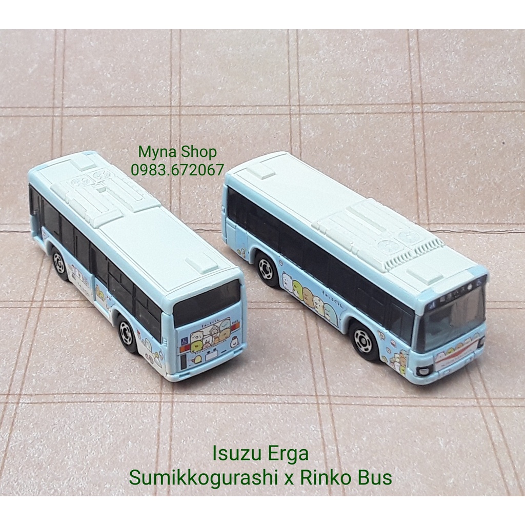 Đồ chơi mô hình tĩnh xe tomica không hộp, Isuzu Erga, Sumikkogurashi x Rinko Bus, xem ảnh tiếp theo