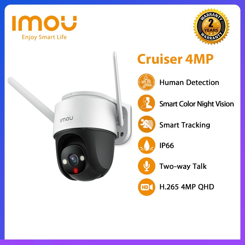 Camera Wifi ngoài trời có màu ban đêm, xoay 360 độ, IMOU CRUISER 4MP IPC-S42FP, chính hãng bảo hành 24 tháng