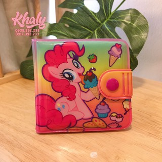 BÓP VÍ TIỀN NGANG 2 MẶT HÌNH CHÚ NGỰA PONY MÀU HỒNG ĂN KEM CHO TRẺ EM BÉ GÁI (THÁI LAN) - 120NPN72290 - (9.5x1x9cm)