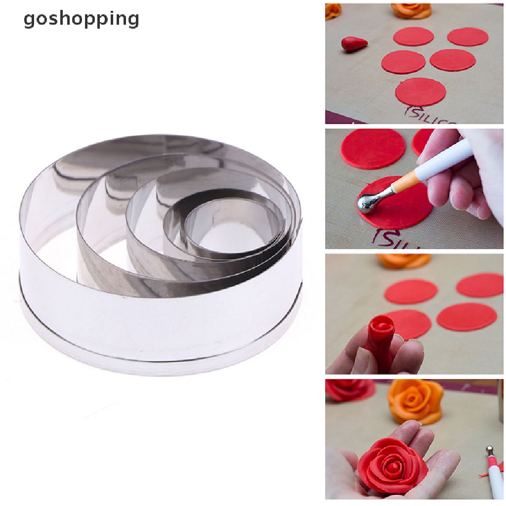 Bộ 5 Khuôn Cắt Đất Sét Tròn Bằng Gốm Polymer DIY