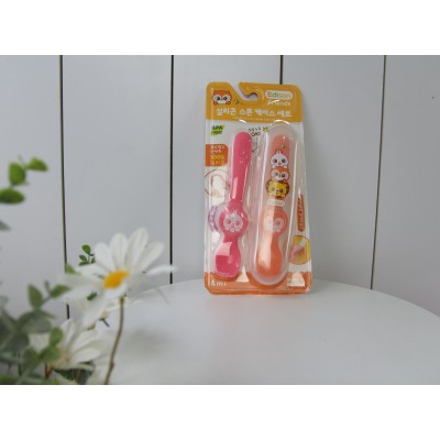 Edison- thìa ăn silicone Edison cho bé (Set 2 thìa Silicon Edison hình Thỏ- Cú mèo)