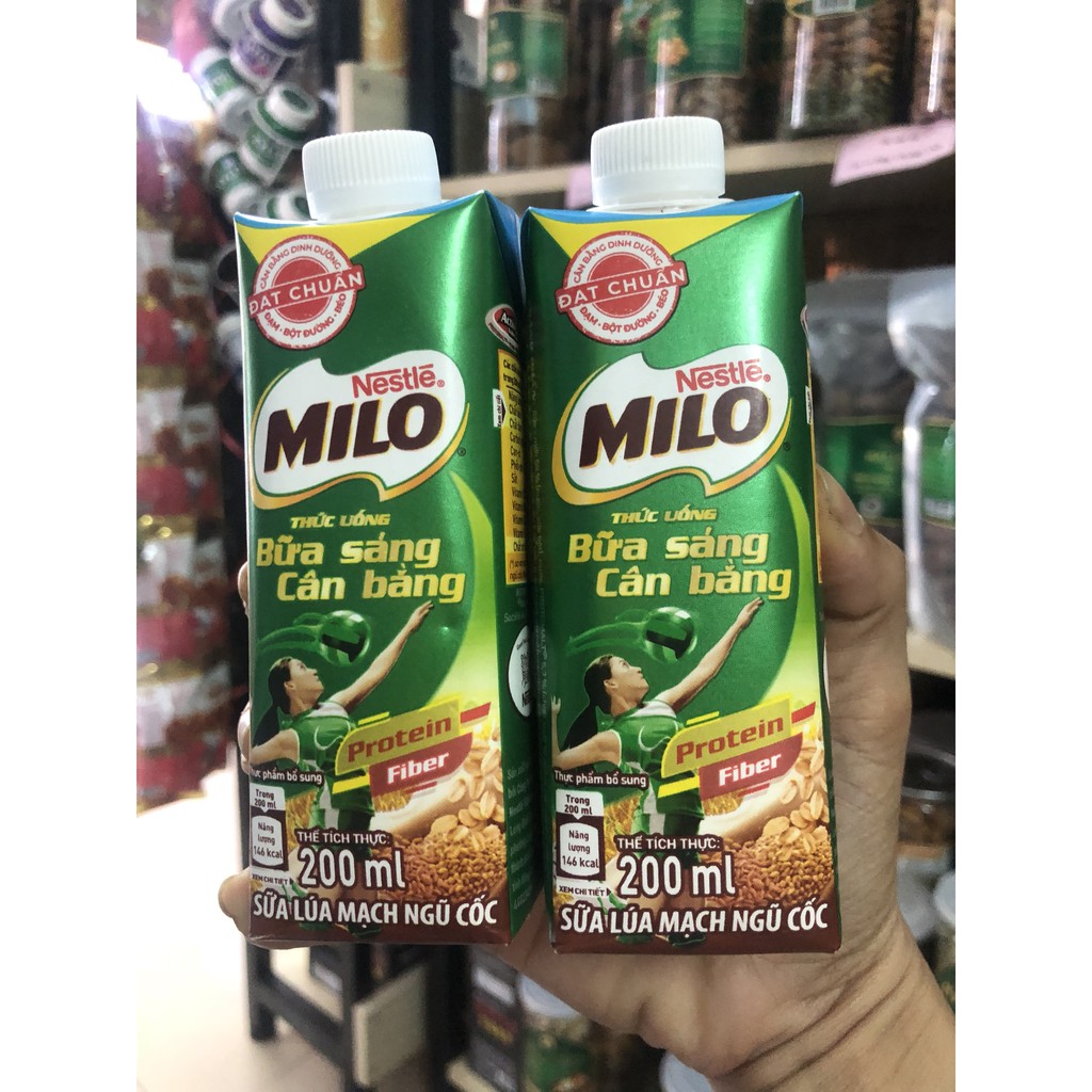 Sữa lúa mạch Milo 200ml có nắp vặn