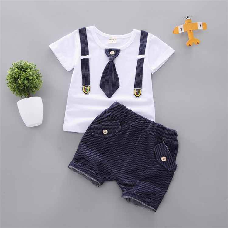 Mới set Đồ Mùa Hè 2 Món Gồm Áo Tay Cộc Cổ Tròn + Quần Ngắn 100% cotton Thời Trang Cho Bé 0-5 Tuổi