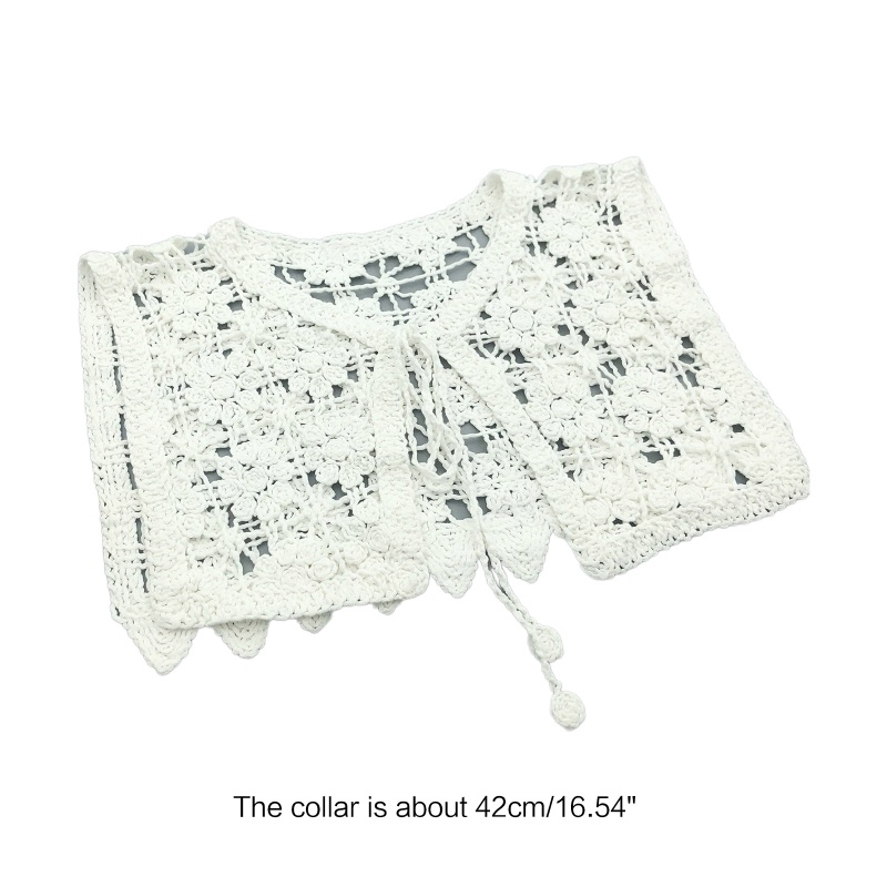 Khăn Choàng Cổ Dệt Kim Màu Trơn Phối Ren Thời Trang Cho Nữ