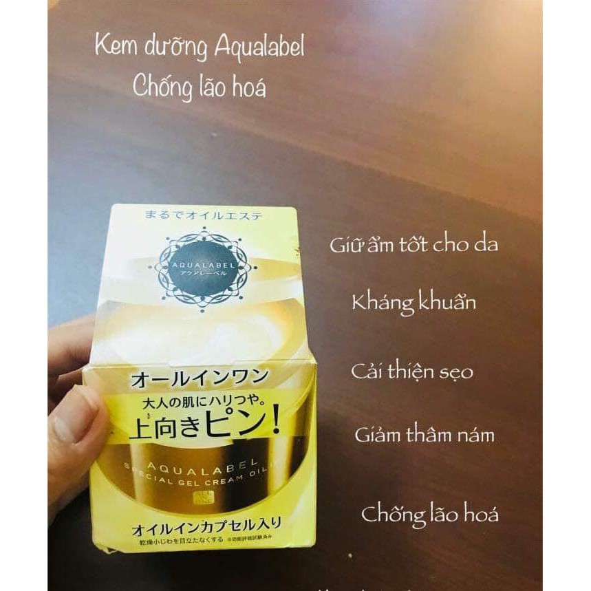 Kem dưỡng da Shisheido Aqualabel 90g hũ vàng to