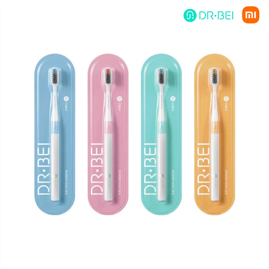 Bàn Chải Đánh Răng Xiaomi Dr BEI set 4 bàn chải tặng kèm hộp du lịch lông siêu mềm