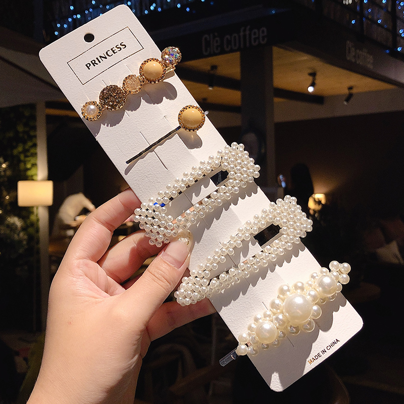 Kẹp Tóc Phối Ngọc Trai Phong Cách Hàn Quốc Nhiều Thiết Kế Tùy Chọn Xinh Xắn Cho Nữ