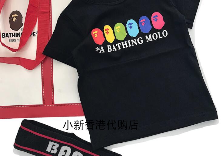 BAPE Áo Thun Tay Ngắn In Hình Đầu Ape Nhiều Màu Sắc Thời Trang Mùa Hè Cho Bé