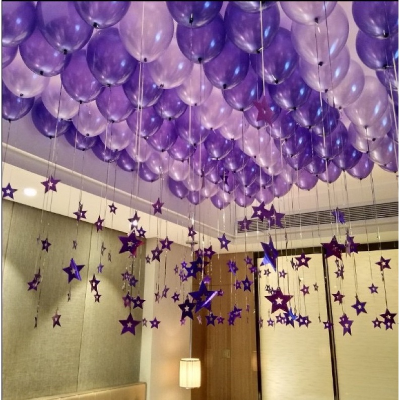 Ruy băng kim tuyến dây ruy băng tim sao treo đuôi bóng ribbon ruy băng