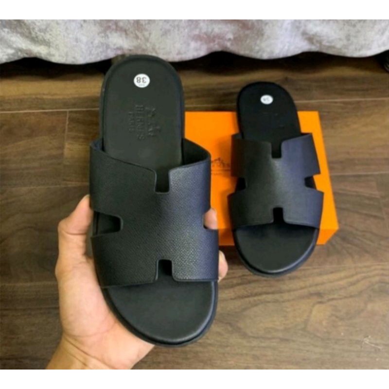Dép nam nữ quai da quai ngang size 35_43