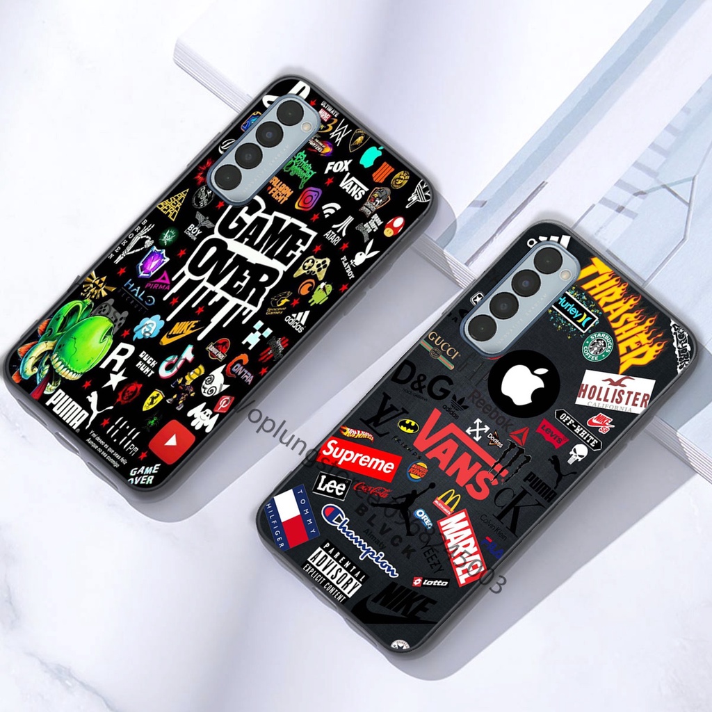 Ốp lưng oppo ReNo 4 / ReNo 4 Pro in hình thương hiệu thời trang đa sắc cá tính.