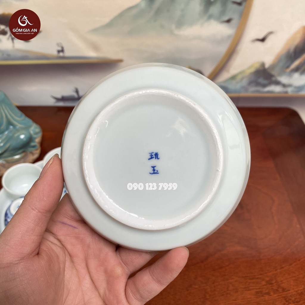 Bộ ấm trà Bát Tràng phỏng cổ - Đạp Tuyết Tầm Mai