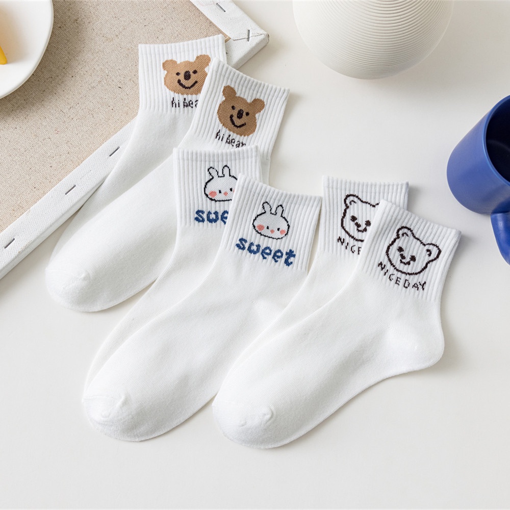 Tất nữ cổ ngắn trắng dễ thương Hàn Quốc cute CAMILA T12