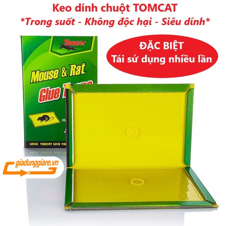 KEO DÍNH CHUỘT TOMCAT siêu dính , bẫy chuột an toàn không độc hại tái sử dụng nhiều lần - giadunggiare.vn