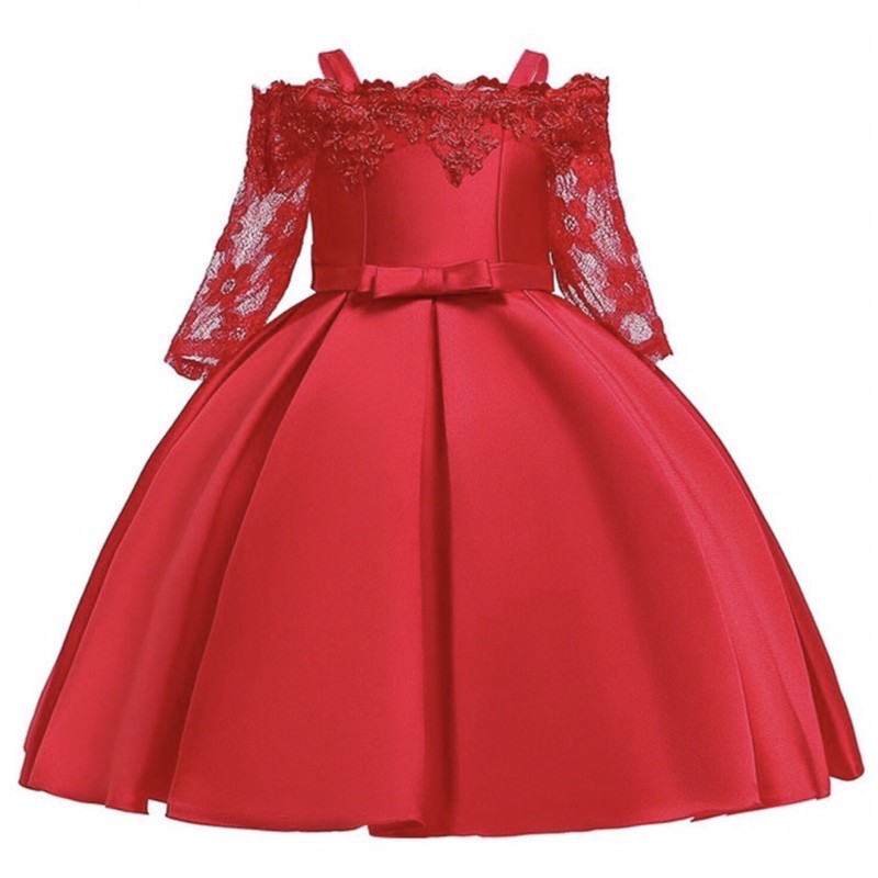 Đầm Công Chúa Cao Cấp Kiểu Trễ Vai vs Phối Ren Tay Lỡ... Cho Bé Từ 03-10 Tuổi.