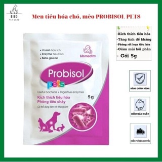 Combo 10 gói men tiêu hóa cho chó mèo Probisol Pets hỗ trợ tiêu hóa tăng đề kháng phòng tiêu chảy 5g