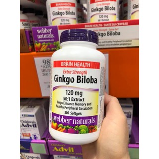[Canada] Ginkgo Biloba 120mg, 300 viên, Webber Naturals , Canada