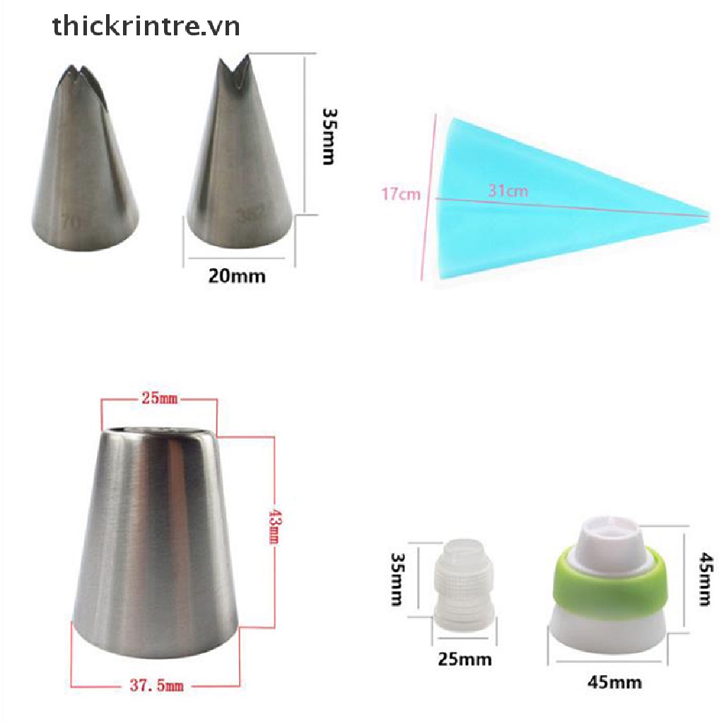 Set 27 Đuôi Bắt Bông Kem Tạo Hình Hoa Tulip