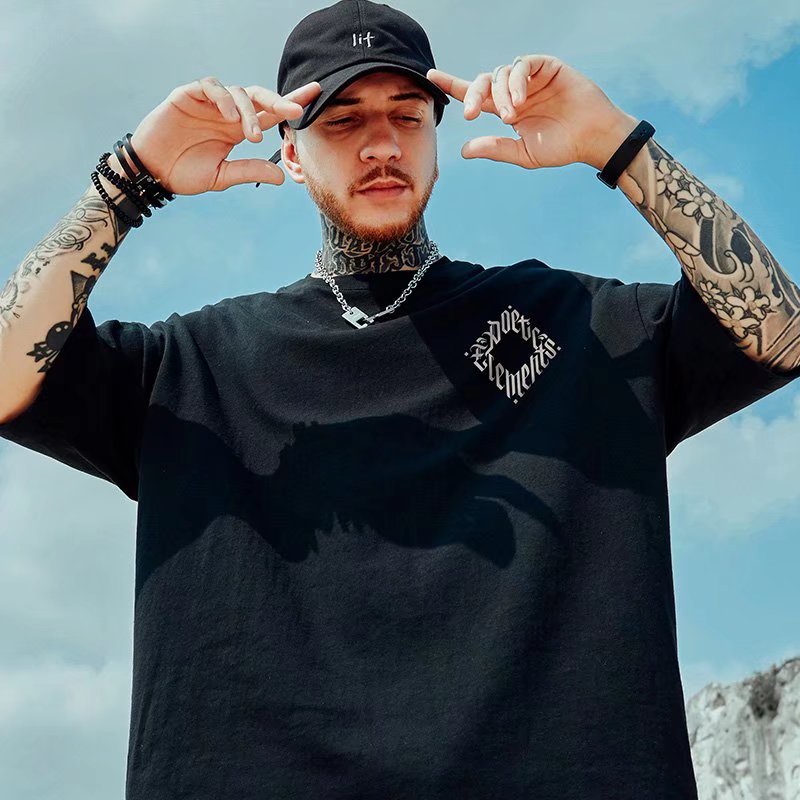 Áo Thun Tay Ngắn Dáng Rộng In Họa Tiết Hoạt Hình Phong Cách Đường Phố Thời Trang Mùa Hè Cho Nam size M-8XL