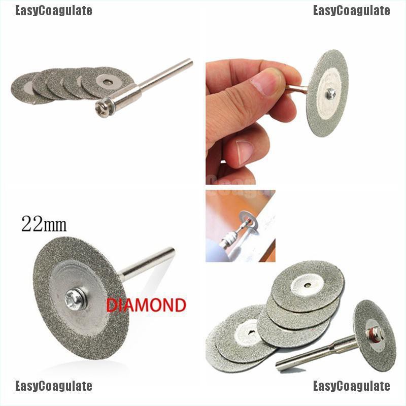 Bộ 5 đĩa mài kim cương + mũi khoan đường kính 22mm chất lượng cao tiện dụng