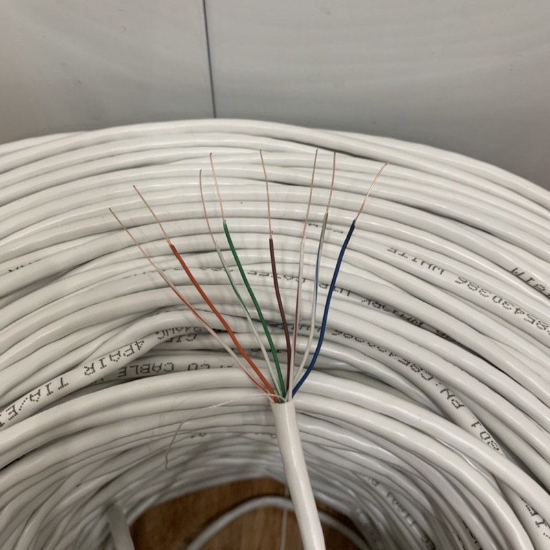 Cáp mạng bấm sẵn 2 đầu cat5 Gipco, có dây dù trợ lực, tặng dây thít nhựa 10m 20m 30m 40m 50m 60m 70m