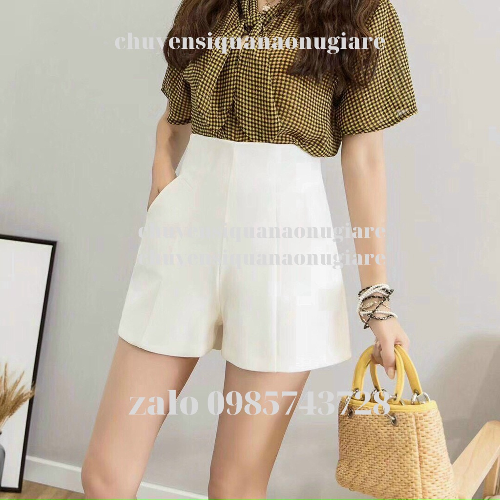 Quần short đùi nữ cạp cao  kaca CV0004 chuyensiquanaonugiare
