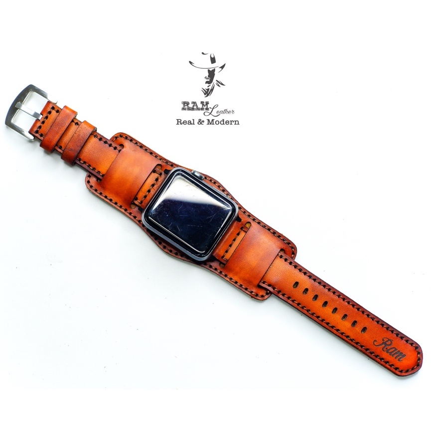 Combo Dây Đồng Hồ Da Thật RAM Leather Bundstraps B2 + RAM 1970 Da Bò Thật Kiểu Quân Đội  Bền Đẹp
