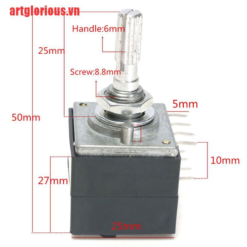 【artglorious】1Pcs potentiometer 50K log alps audio amp volume control pot stere