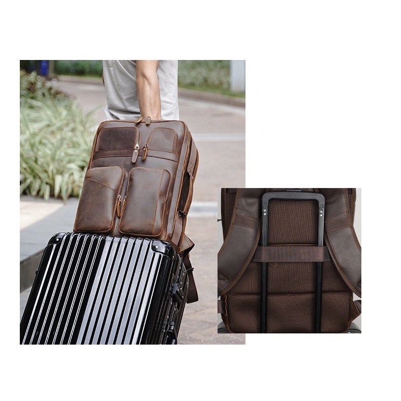 BALO DA THẬT NGUYÊN TẤM MÀU NÂU BLDB59