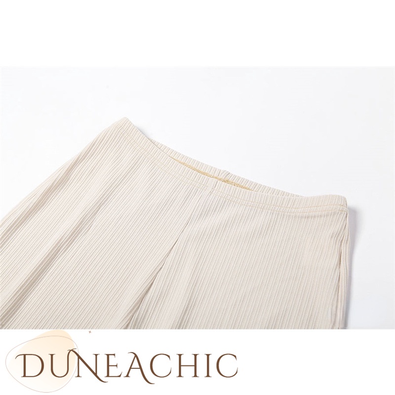 DUNEA Set Đồ 2 Món Gồm Áo Thun Crop Top Buộc Dây Hở Lưng Màu Trơn Và Quần Dài Ôm Dáng Gợi Cảm Cho Bạn Gái