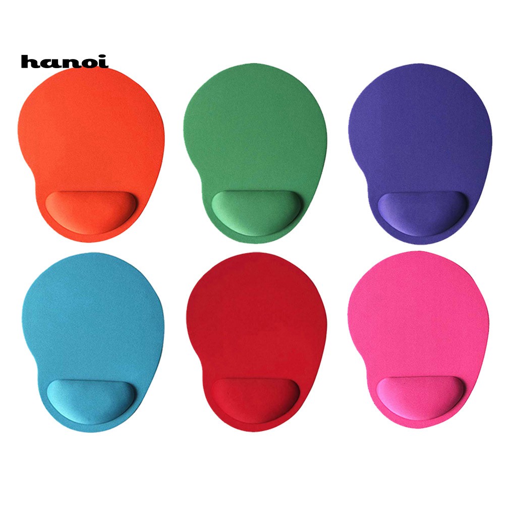 Đệm Lót Chuột AHti-Slip Màu Trơn Thoải Mái Chống Trượt Hỗ Trợ Cổ Tay