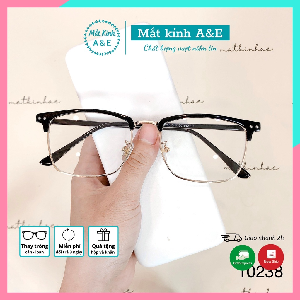 Gọng kính cận nam nữ AMIE Eyewear kính mắt vuông gọng nhựa kiểu dáng màu sắc thời trang 10238