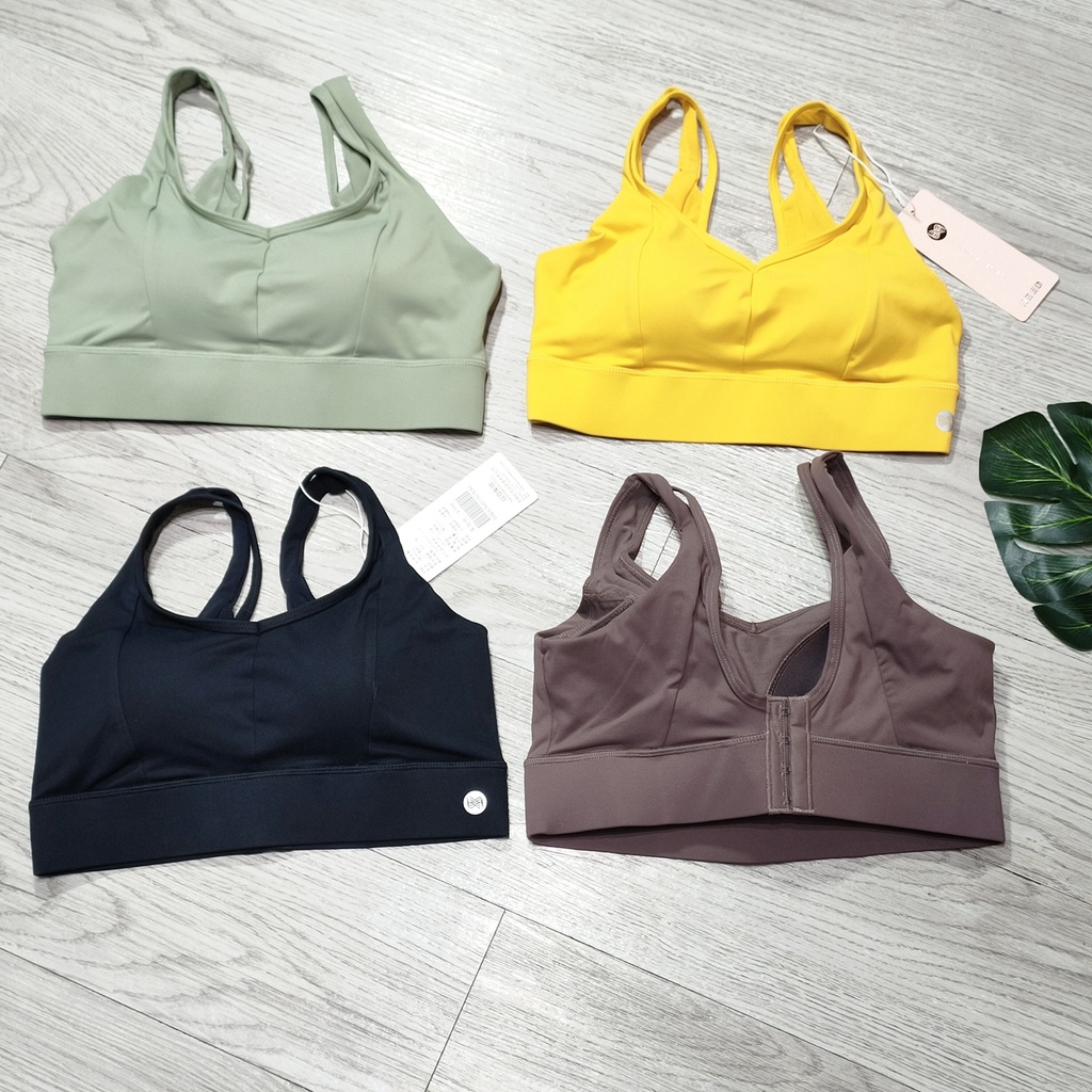 Aó tập gym yoga thể thao nữ, áo bra thun lì mịn cao cấp khóa móc cài mút đúc Bin Sports A205