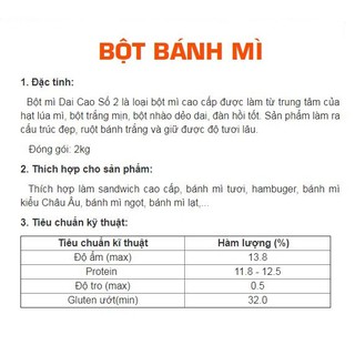 Bột Bánh Mì Bread Flour Uniflour 2kg