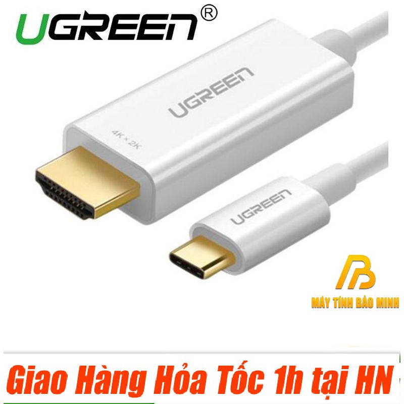 Cáp Chuyển Đổi USB Type-C Sang HDMI 1.5M Ugreen 30841 Hỗ Trợ 4K, 3D - Hàng Chính Hãng