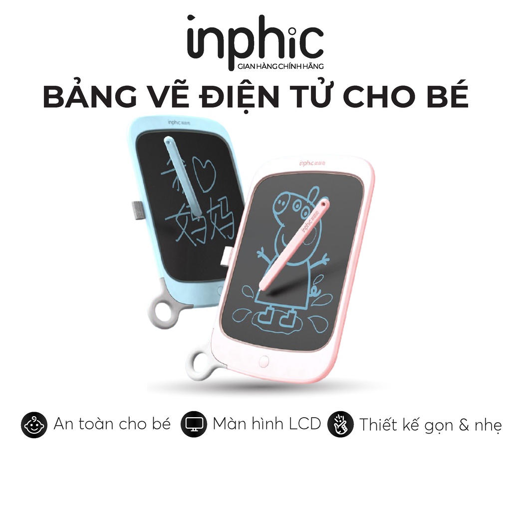 Bảng Vẽ Cho Trẻ 8.5 inch Không Bám Bụi Màn Hình LCD INPHIC C5 Tiết Kiệm Chi Phí và Bảo Vệ Môi Trường - Chính Hãng