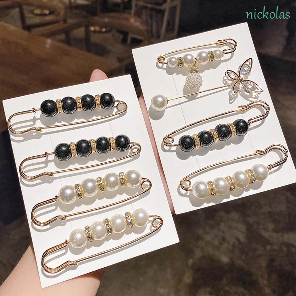 Ghim Cài Áo Đính Ngọc Trai Nhân Tạo Thời Trang Cho Nữ|Ghim Áo Len