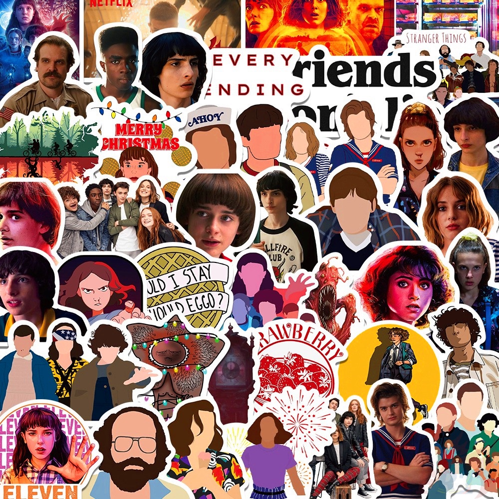 Bộ 50 Cái ❉ Hình Dán Stranger Things Series 09 ❉ Sticker Dán Tường Chống Thấm Nước Thời Trang
