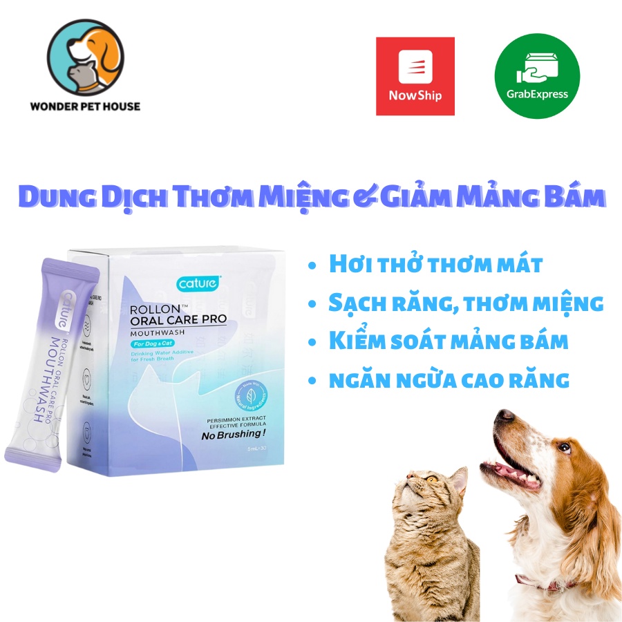 Dung Dịch Thơm Miệng &amp; Vệ Sinh Răng Chó Mèo Cature Rollon Oral Care