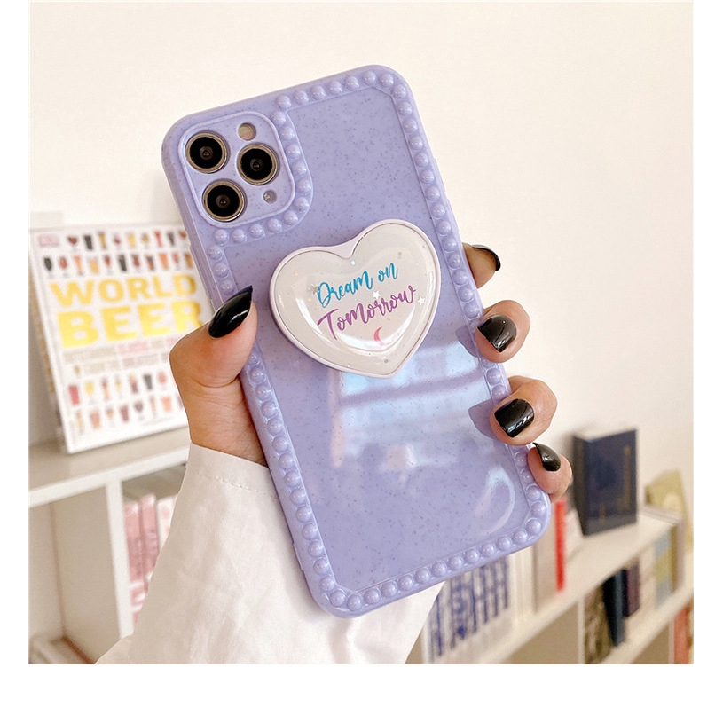 Dễ Thương Ốp Điện Thoại Có Giá Đỡ Hình Trái Tim Ba Chiều Cho Iphone 11pro Max Se20Iphone12 | BigBuy360 - bigbuy360.vn