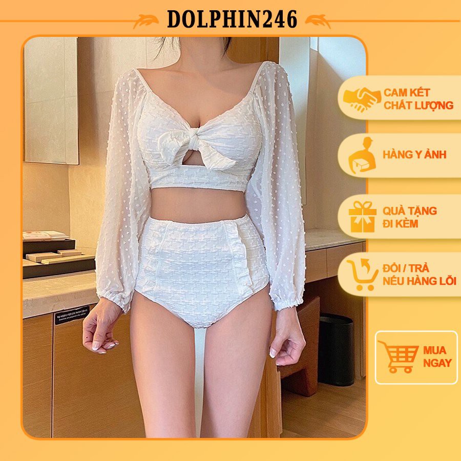 Bikini Đi Biển Đồ Bơi Nữ 2021 Trễ Vai ulzzang Sang Chảnh Quảng Châu Tay Dài K5-A6