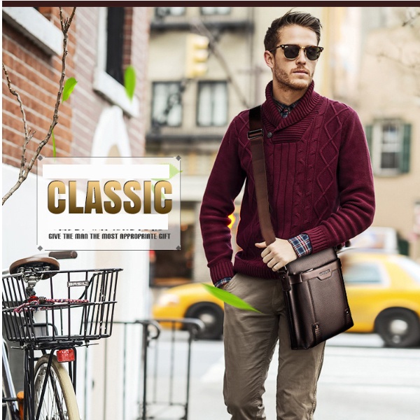 Túi Xách Nam WeiXier Cao cấp Đeo Chéo Da Sang Trọng