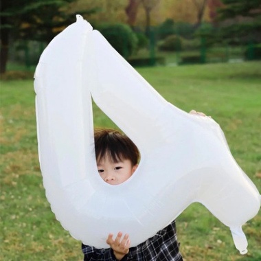 bóng bay trang trí sinh nhật [FREESHIP❤️] bộ 10 bóng số trắng đen trang trí (cùng 1 số) cao 80cm