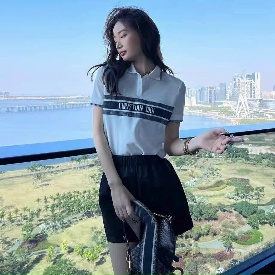 Áo Polo Nữ 2 Màu Trắng Đen Chất Poly Cá Sấu,