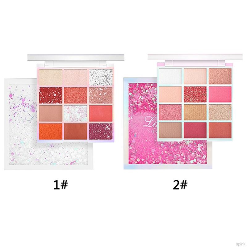 [Hàng mới về] Bảng phấn mắt 12 màu lì và kim tuyến giúp mắt thêm ấn tượng | BigBuy360 - bigbuy360.vn