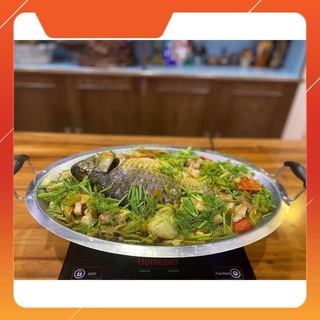 Khay lẩu cá chép om dưa, máng lấu khay cá chép om dưa