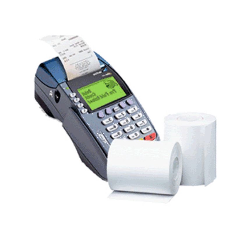 Cuộn giấy in nhiệt 57x38mm máy pos cầm tay, máy cà thẻ